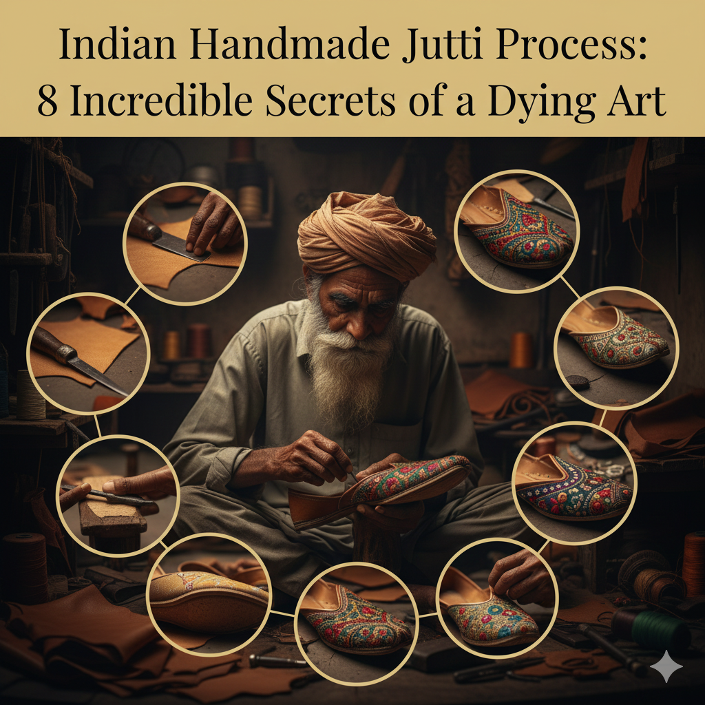 Indian handmade jutti process