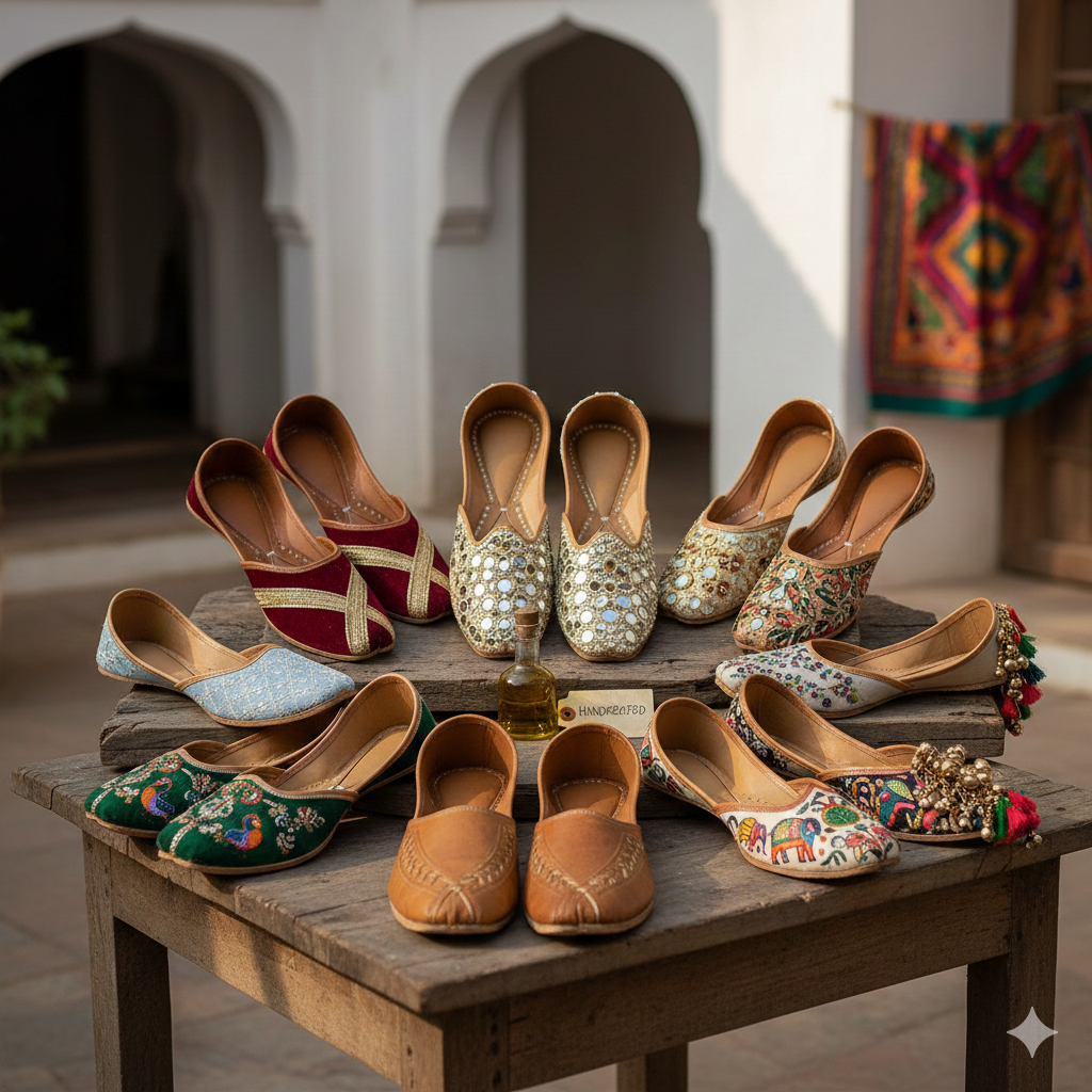 Rajasthani juttis handcrafted