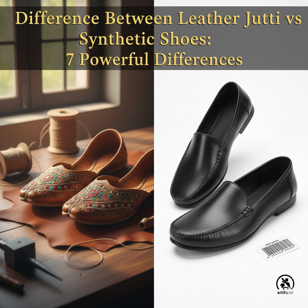 difference between leather jutti vs synthetic