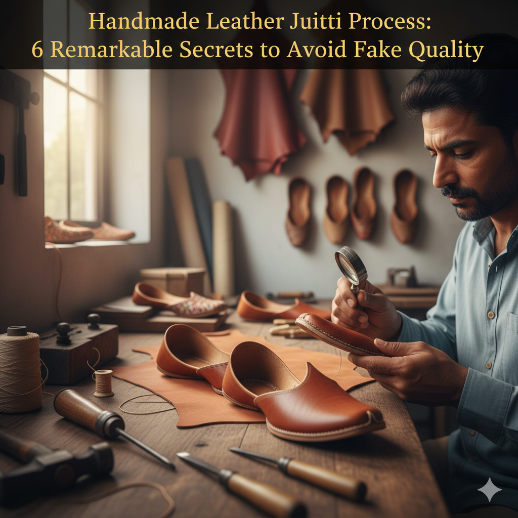 handmade leather jutti process