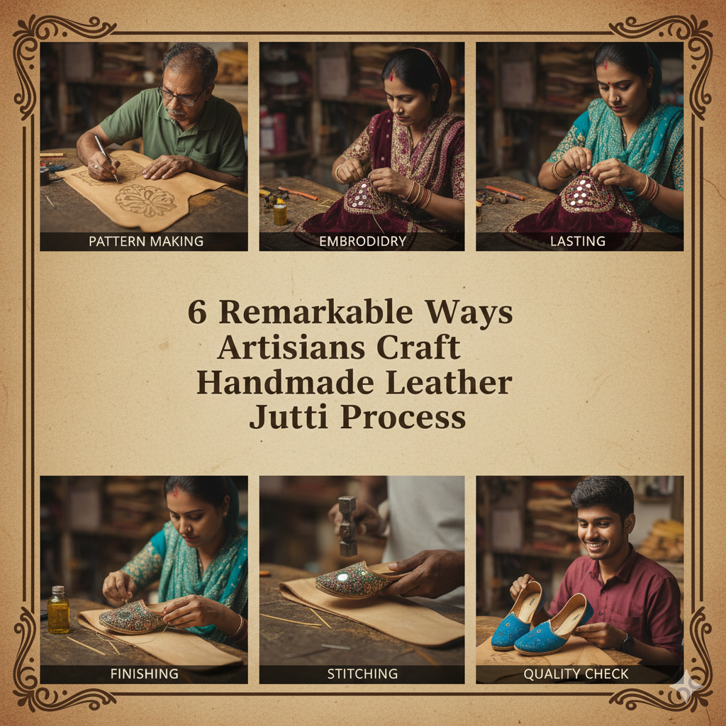 handmade leather jutti process